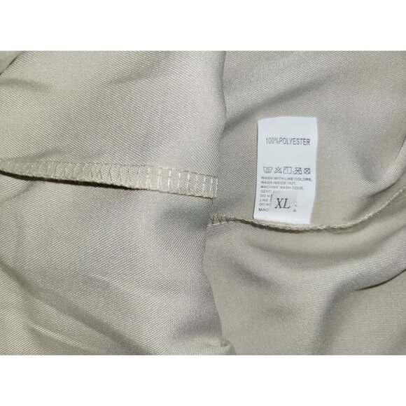 Beige Sleeveless Crochet Top & Elastic Waist Shorts Set XL - Picture 9 of 9